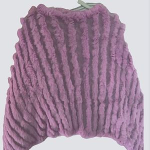 Rabbit fur poncho